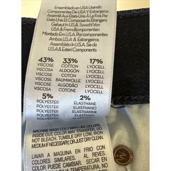 Mother Te Mid Rise Dazzler Size 29 Dark Blue Ankle Now Or Never - Picture 9 of 10